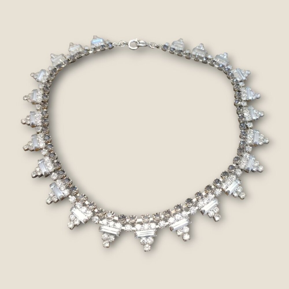 Stella & Dot Silver Crystal Necklace